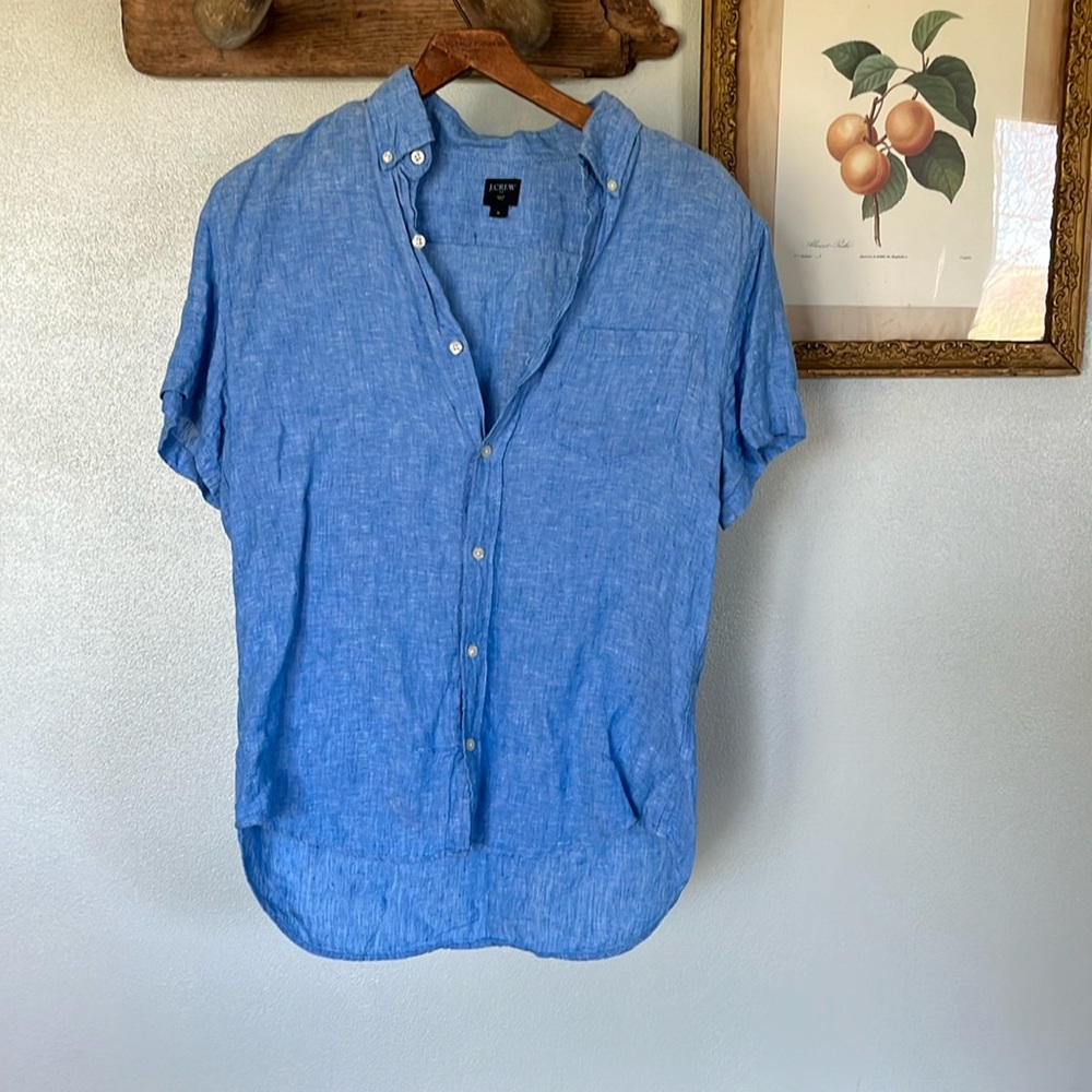 Casual men's linen blend shirt